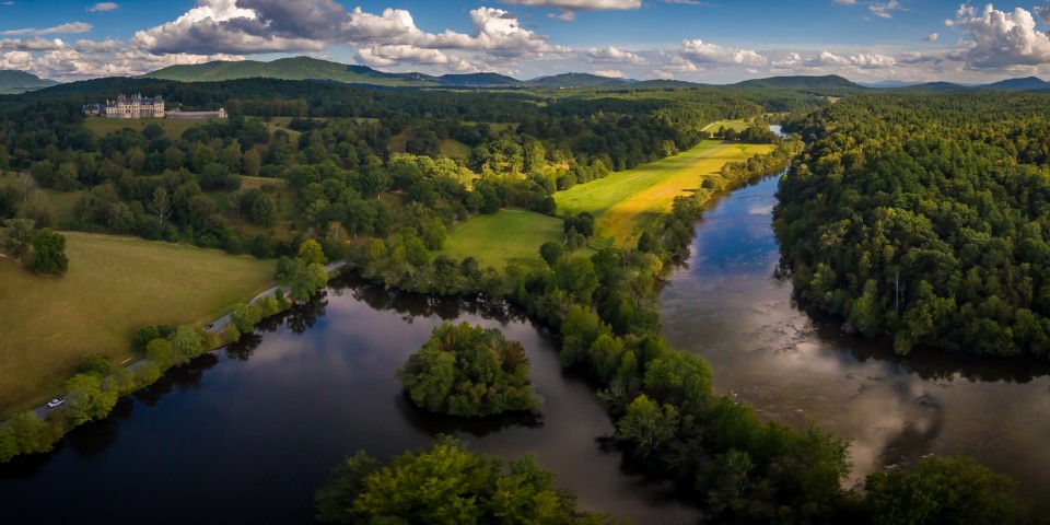 The Biltmore Estate -- low aerial test shots
